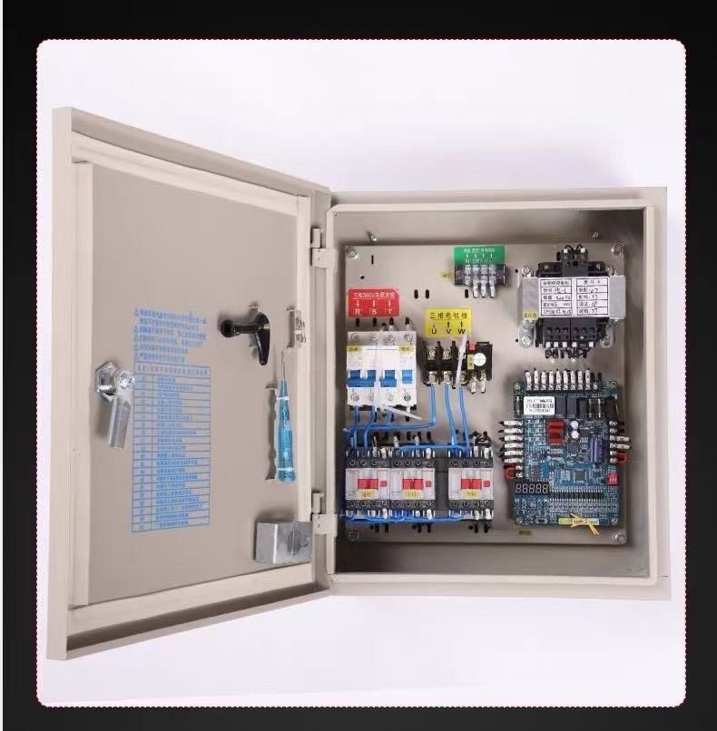 GOELEV dumbwaiter control cabinet — circuit breakers, contactors and main control board