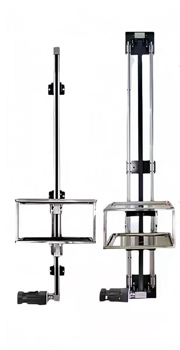 GOELEV dumbwaiter installed mechanism — guide rails with stainless carriage and bottom drive motor